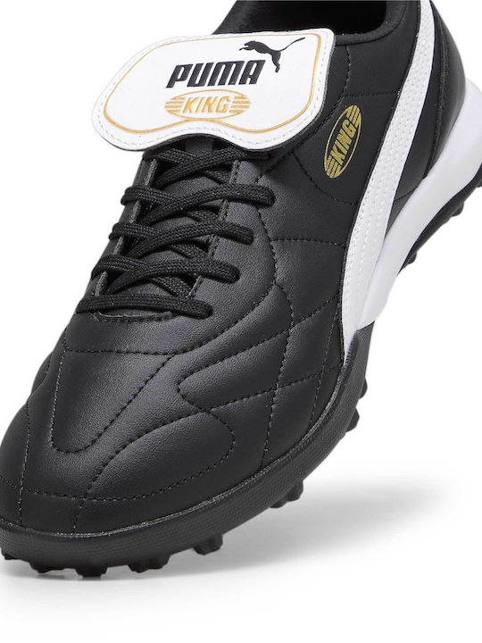 PUMA King Top Ποδοσφαιρικά Παπούτσια με Σχάρα TT Μαύρα