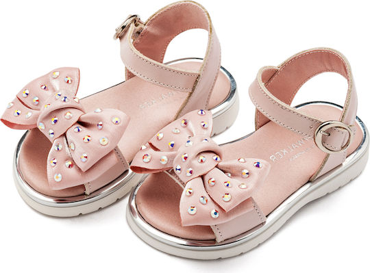 Babywalker Pantofi De Botez Din Piele Roz