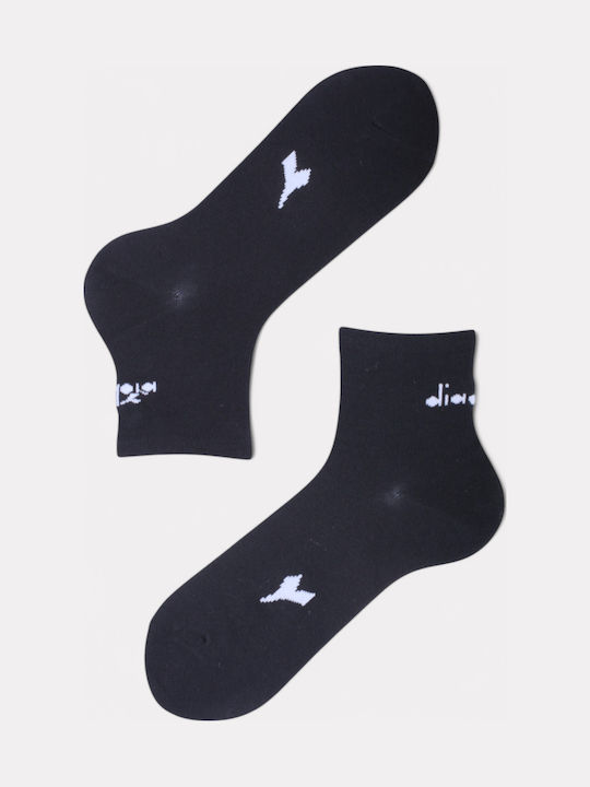 Diadora Cotton Mid-Calf Socks Unisex Value Pack of Three Pieces D9355-blue