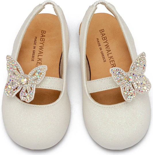 Babywalker Babywalker White Leather Christening Shoes for Girls