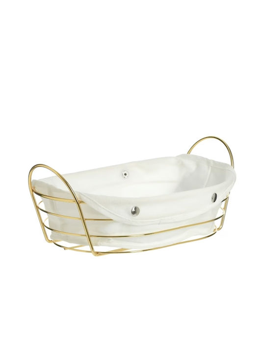 Brotkorb Metall Gold 26x19cm