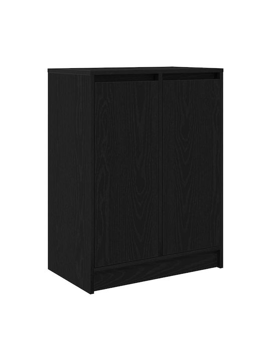 Office Storage Chipboard Cabinet Black Oak L57xW34xH76cm