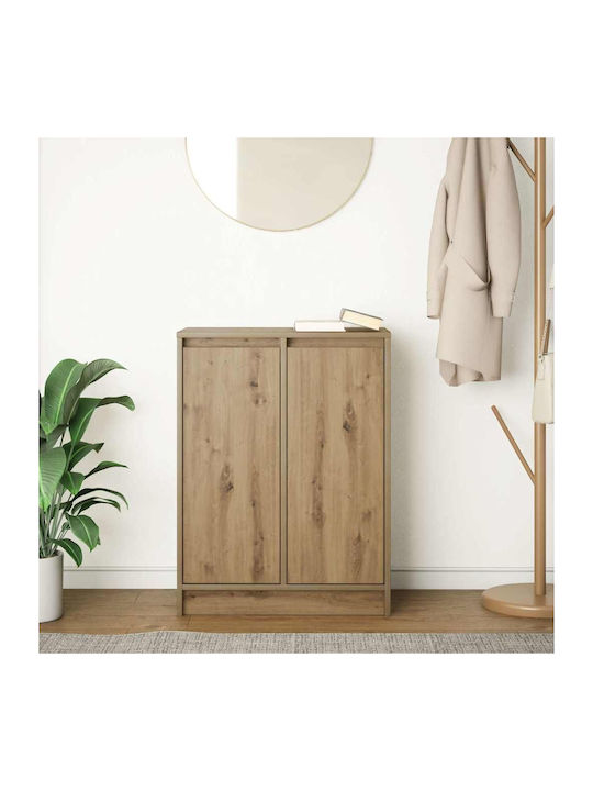 Office Storage Chipboard Cabinet Coffee L57xW34xH76cm