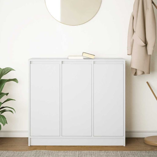 vidaXL Office Storage Cabinet Wooden White 85x34x76cm