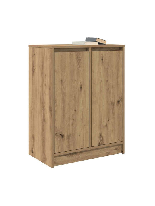 Office Storage Chipboard Cabinet Coffee L57xW34xH76cm