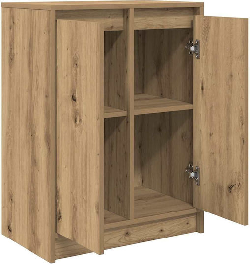 Дървен Кафяв Офисен Шкаф 57x34x76см
