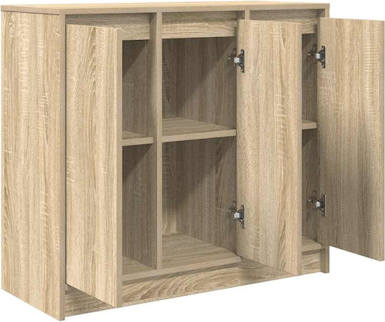 Дървен Офисен Шкаф Кафяв 85x34x76см