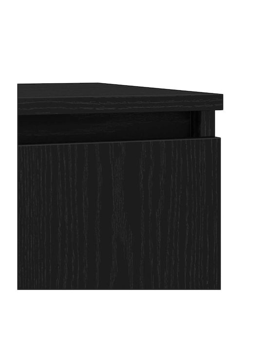 Office Storage Chipboard Cabinet Black Oak L57xW34xH76cm
