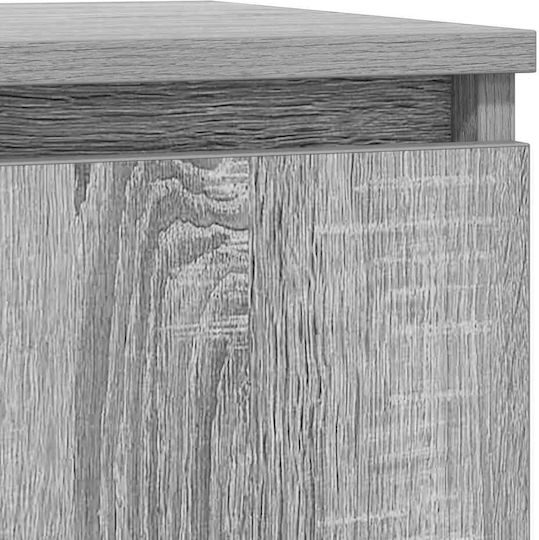Συρταριέρα Γραφείου από MDF Γκρι Sonoma 71x35x65cm