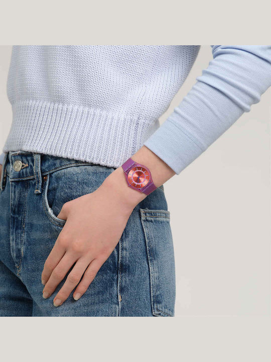 Swatch Swatch Ρολόι Μπαταρίας με Καουτσούκ Λουράκι Swatch Swatch Ρολόι Μπαταρίας με Καουτσούκ Λουράκι