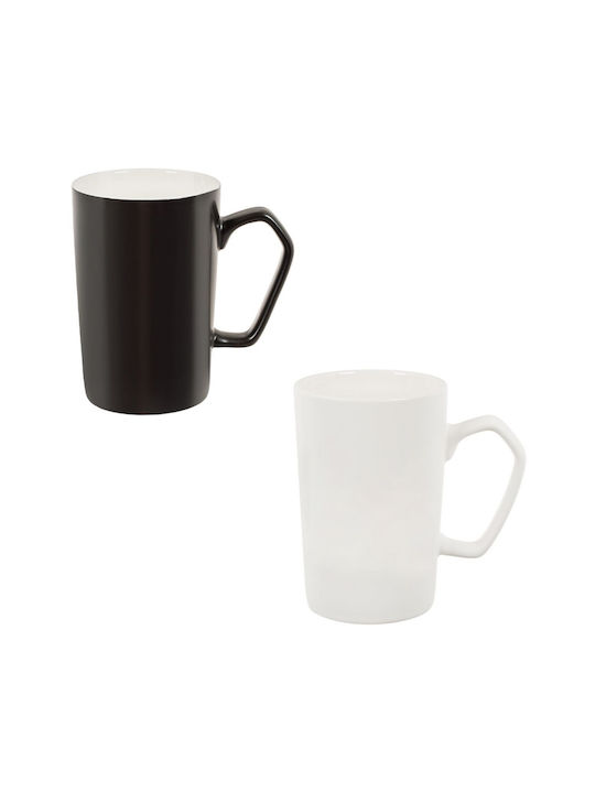 Set Tassen Kaffee Keramik Braun 370ml 2Stück