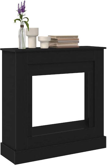 vidaXL Μεταλλικό Προστατευτικό Τζακιού 90x30x90cm Μαύρο