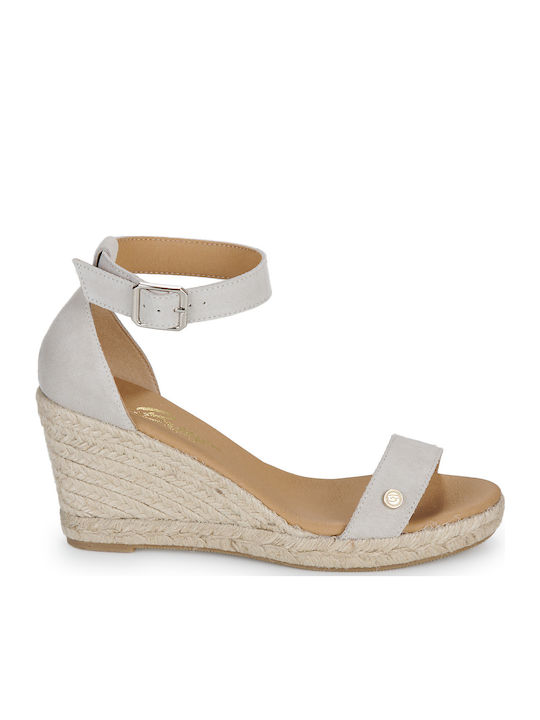 Indali Platforme Dama Tip Espadrile Albe