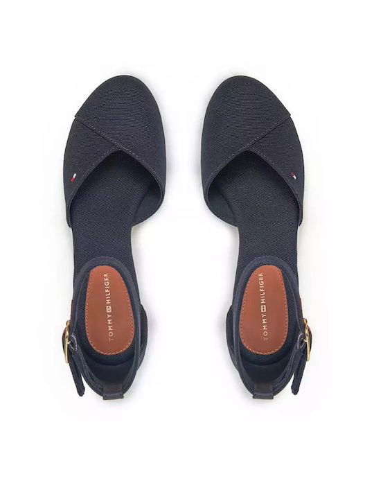 Platforme Dama De Vară Tip Espadrile Albastre