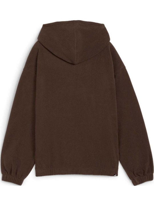 Elevated Winterized Hanorac pentru femei Cu glugă Brown