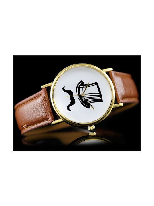 Women's Watch with Brown Leather Strap