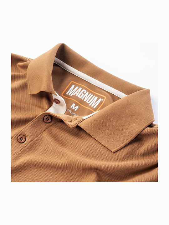 Magnum Ανδρικό Διαφημιστικό T-shirt Κοντομάνικο σε Καφέ Χρώμα