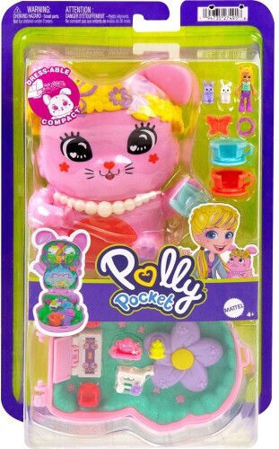 Mattel Miniature Toy Tea Party Bunny Polly Pocket for 3+ Years Old