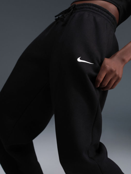 Sportswear High Waist Sweatpants Jogger Fleece Black