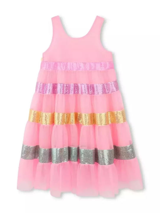 Kinderkleid Tüll Fuchsia
