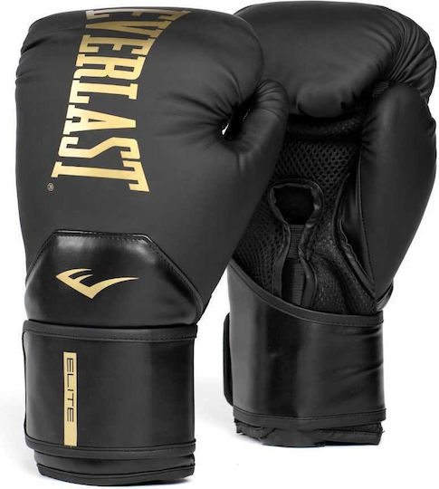 Everlast Elite Γάντια Πυγμαχίας για Αγώνα Μαύρα