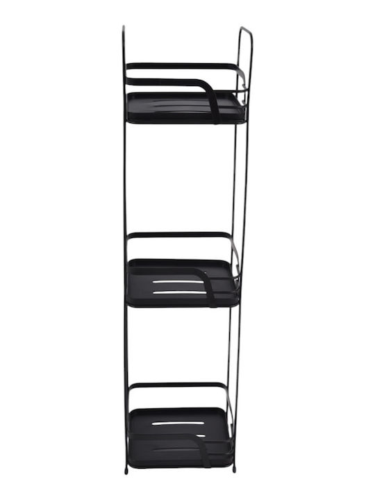 Ankor Floor Bathroom Shelf Metallic 16x15.5x63cm Black