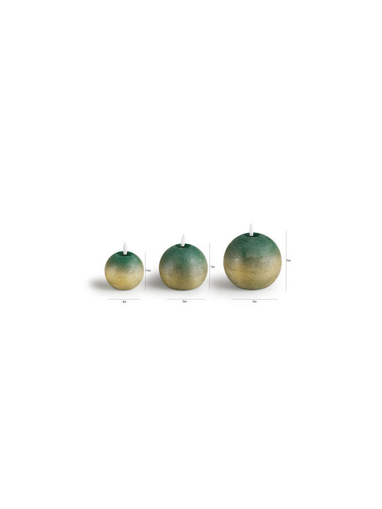 Lifa-Living Decorative Lamp Wax Polish Green 3pcs