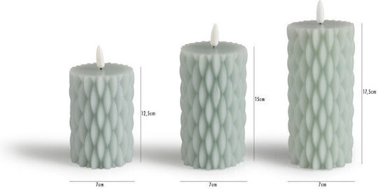 Lifa-Living Decorative Lamp Wax Polish Gray 3pcs