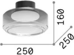 Ideal Lux Deckenleuchte Transparent mit Integrierter LED