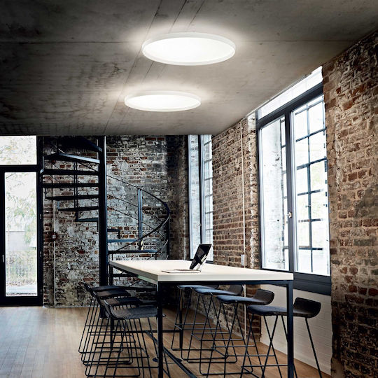 Ideal Lux Fly Pl Таванно осветление Бяла с Вграден LED