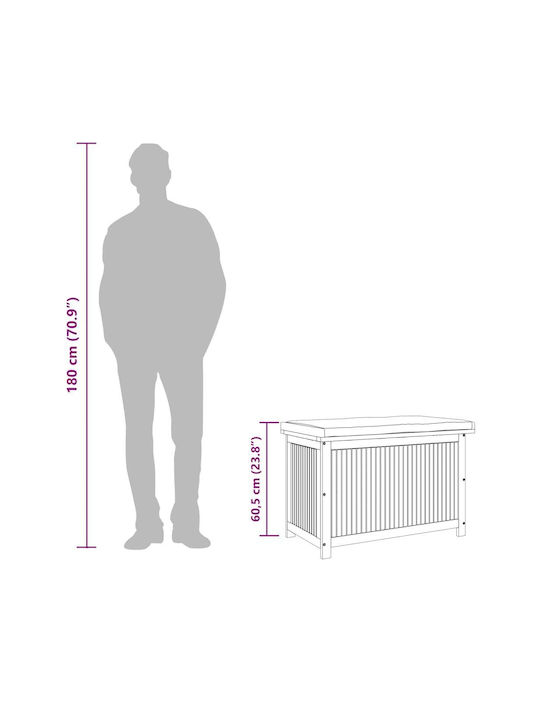 vidaXL Außenlagerbox Hölzernes L90xB50xH60.5cm