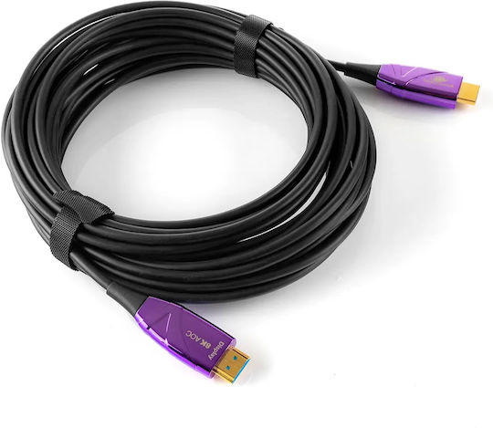 Spacetronik HDMI 2.1 Ultra High Speed 48Gbps 4K 120Hz HDR VRR Kabel HDMI-Stecker - HDMI-Stecker 25m Schwarz