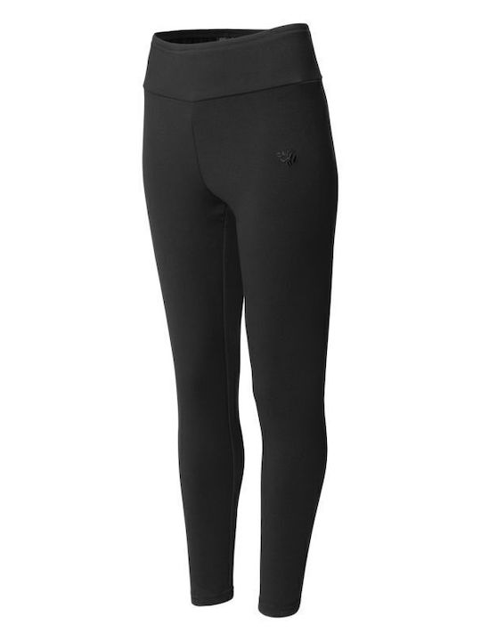 Yoga Frauen Lang Leggings mit Fleece-Futter Schwarz