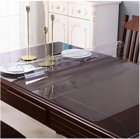 Transparente Silikon-Tischdecke 50x100 cm Dicke 1,2 mm Glasähnliches Aussehen