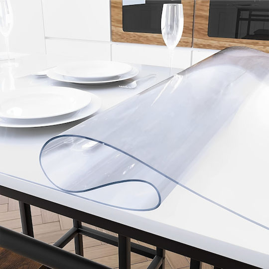 Transparente Silikon-Tischdecke 200x80 cm Dicke 1,2 mm Glasähnliches Aussehen