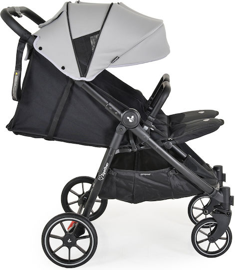 Cangaroo 2Gether Double Stroller Ultimate gray 4kg