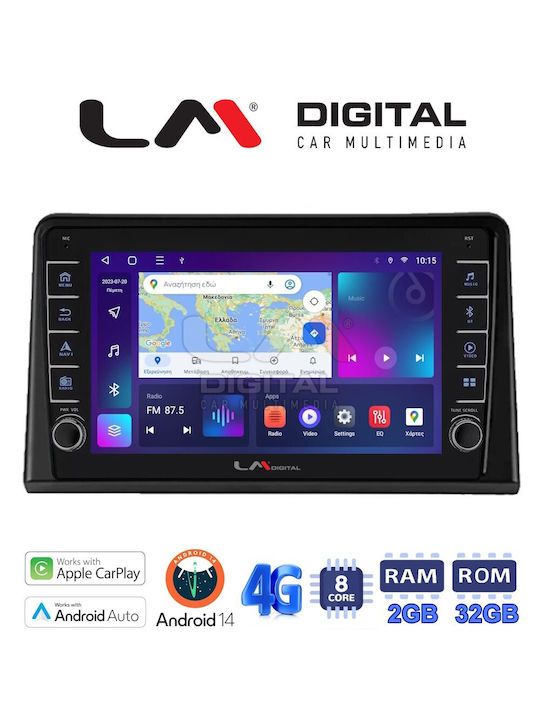LM Digital Car Audio System for Renault Express 2023 > (Bluetooth/USB/WiFi/GPS/Apple-Carplay/Android-Auto)