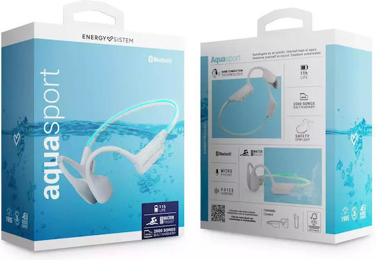 Energy Sistem AquaSport Knochenleitung Bluetooth-Freisprecheinrichtung Kopfhörer mit Schweißresistenz Weiß