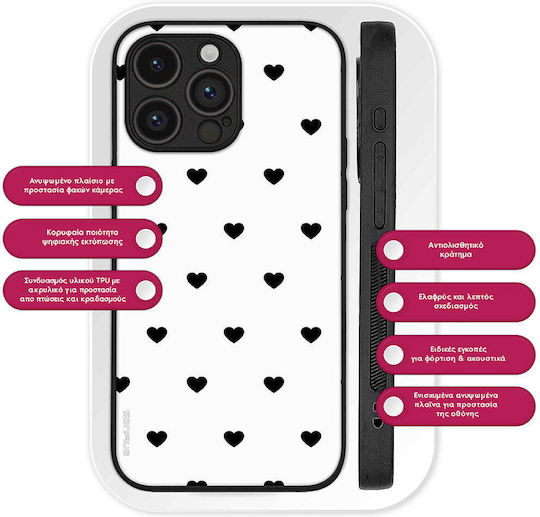 Калъф Sonique Heart Series за Xiaomi Poco F5 Pro 5G Бял