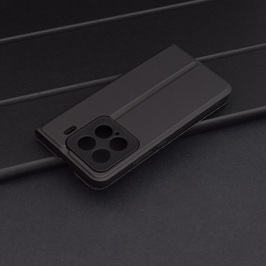 Techsuit Magskin Buchen Sie Silikon / Synthetisches Leder Schwarz (Xiaomi 15)