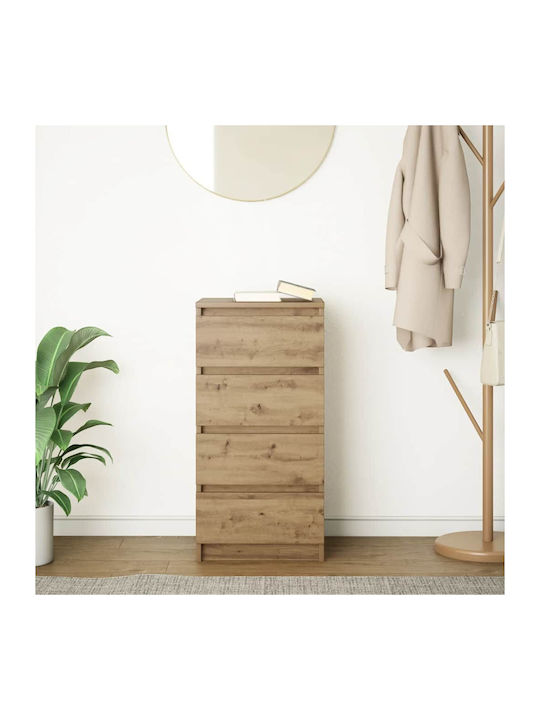 Чекмеджета Офис Дървена Кафяв 37.5x35x76см