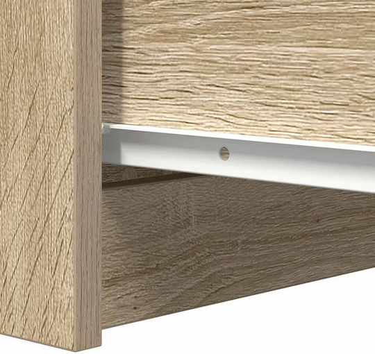 Office Storage Drawer Wooden Brown 37.5x35x76cm