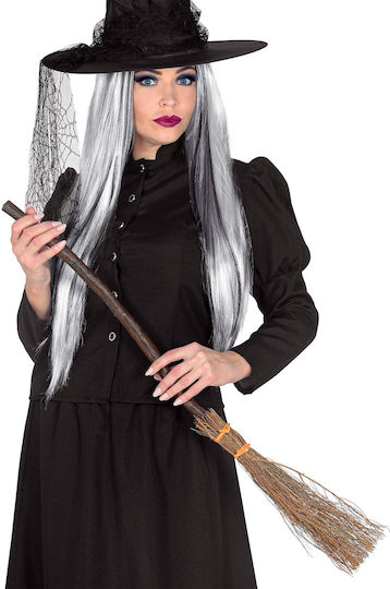 Carnival Broom Coffee for Halloween made of Wood 1pcs