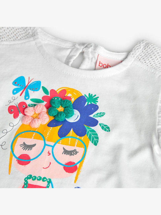 Kids Top Short-sleeved White