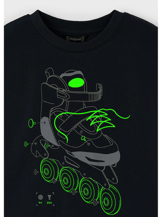 Tricou pentru copii Negru Glow In The Dark