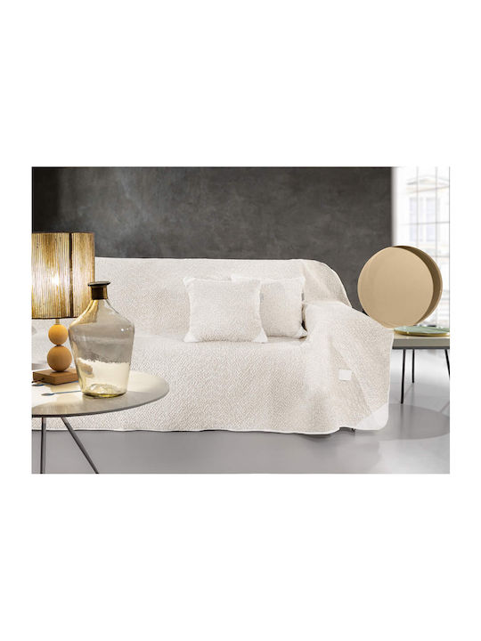 Guy Laroche Lama Four-Seater Sofa Throw Jacquard 170x350cm Ice