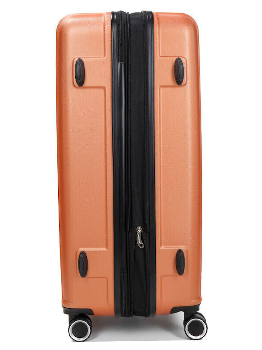 WORLDLINE Kabinenreisekoffer Hartschalen Orange mit 4 Räder Höhe 55cm
