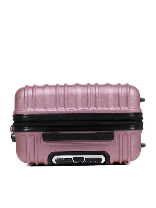 WORLDLINE Kabinenreisekoffer Hartschalen Pink mit 4 Räder Höhe 55cm