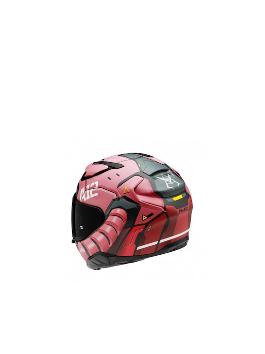HJC F71 Zaku Bandai Namco Motorradhelme Vollgesicht ECE 22.06 Gewicht 1500gr mit Sunvisor