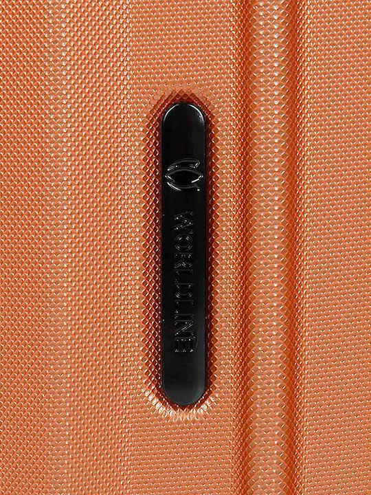 WORLDLINE Kabinenreisekoffer Hartschalen Orange mit 4 Räder Höhe 55cm
